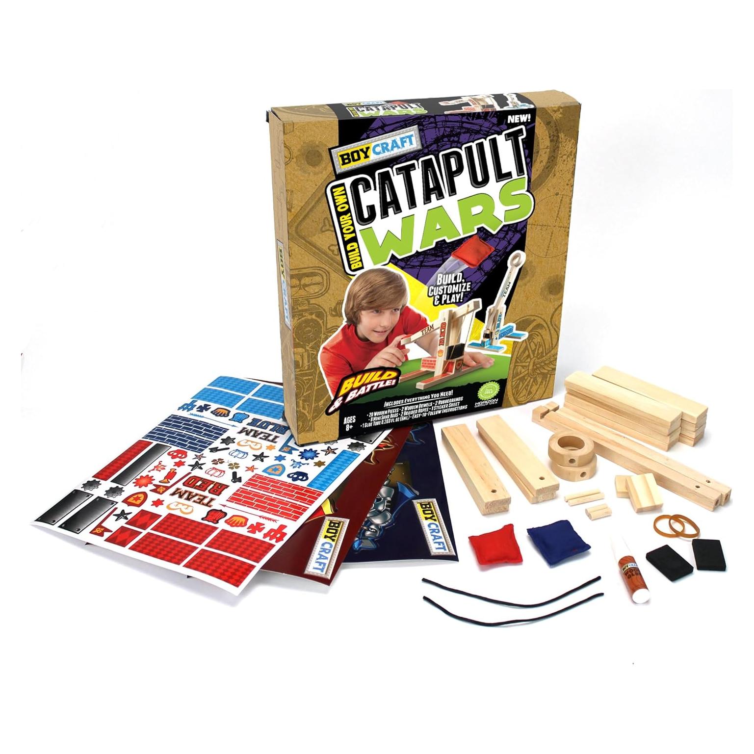 Juego de Guerras de Catapultas Boy Craft - 20 Piezas de Madera