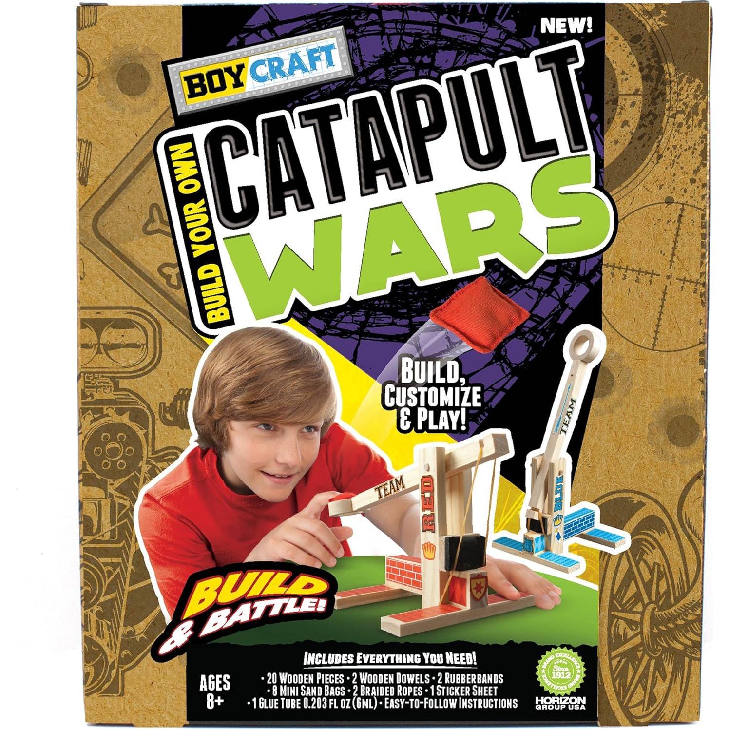 Juego de Guerras de Catapultas Boy Craft - 20 Piezas de Madera