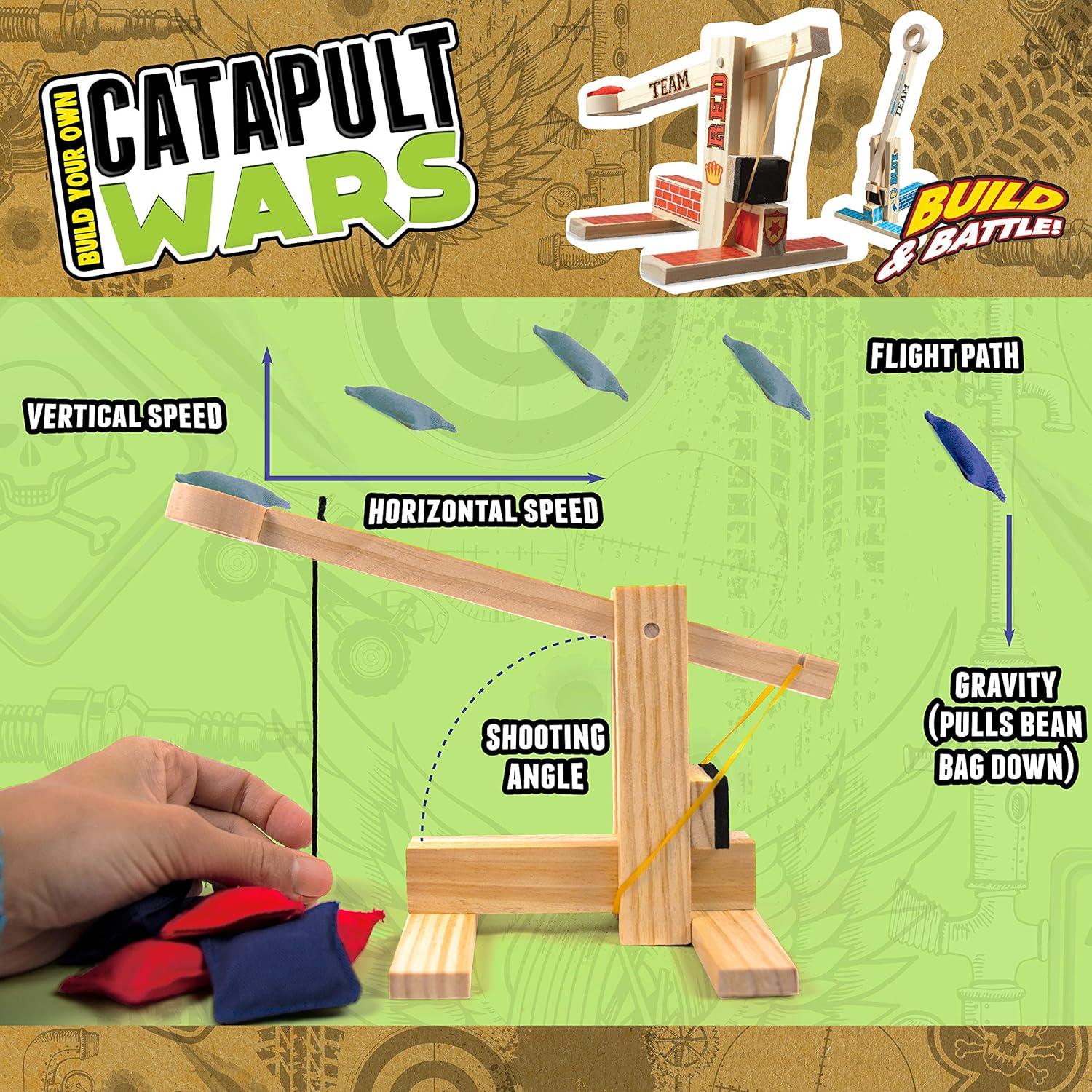 Juego de Guerras de Catapultas Boy Craft - 20 Piezas de Madera