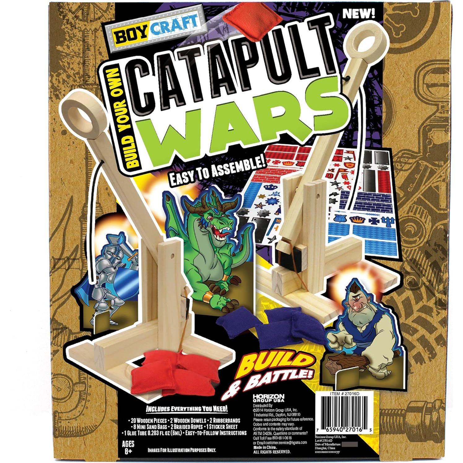 Juego de Guerras de Catapultas Boy Craft - 20 Piezas de Madera