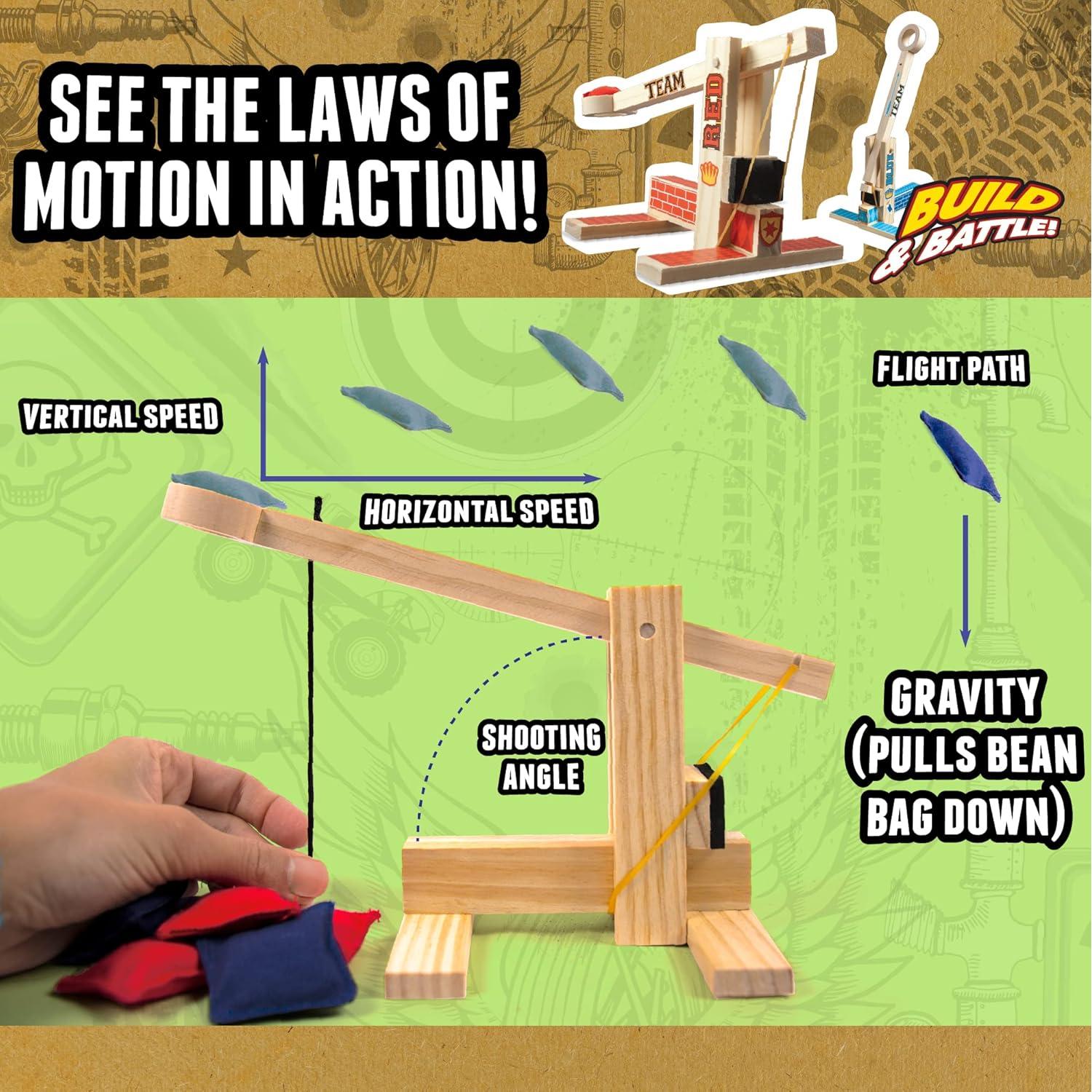 Juego de Guerras de Catapultas Boy Craft - 20 Piezas de Madera