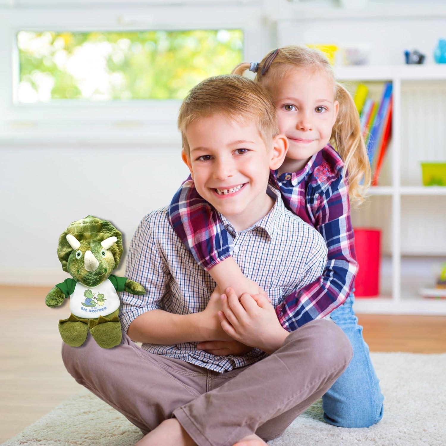 Peluches Dinosaurio Triceratops Verde Flutter Hut 20 cm Hermano Mayor