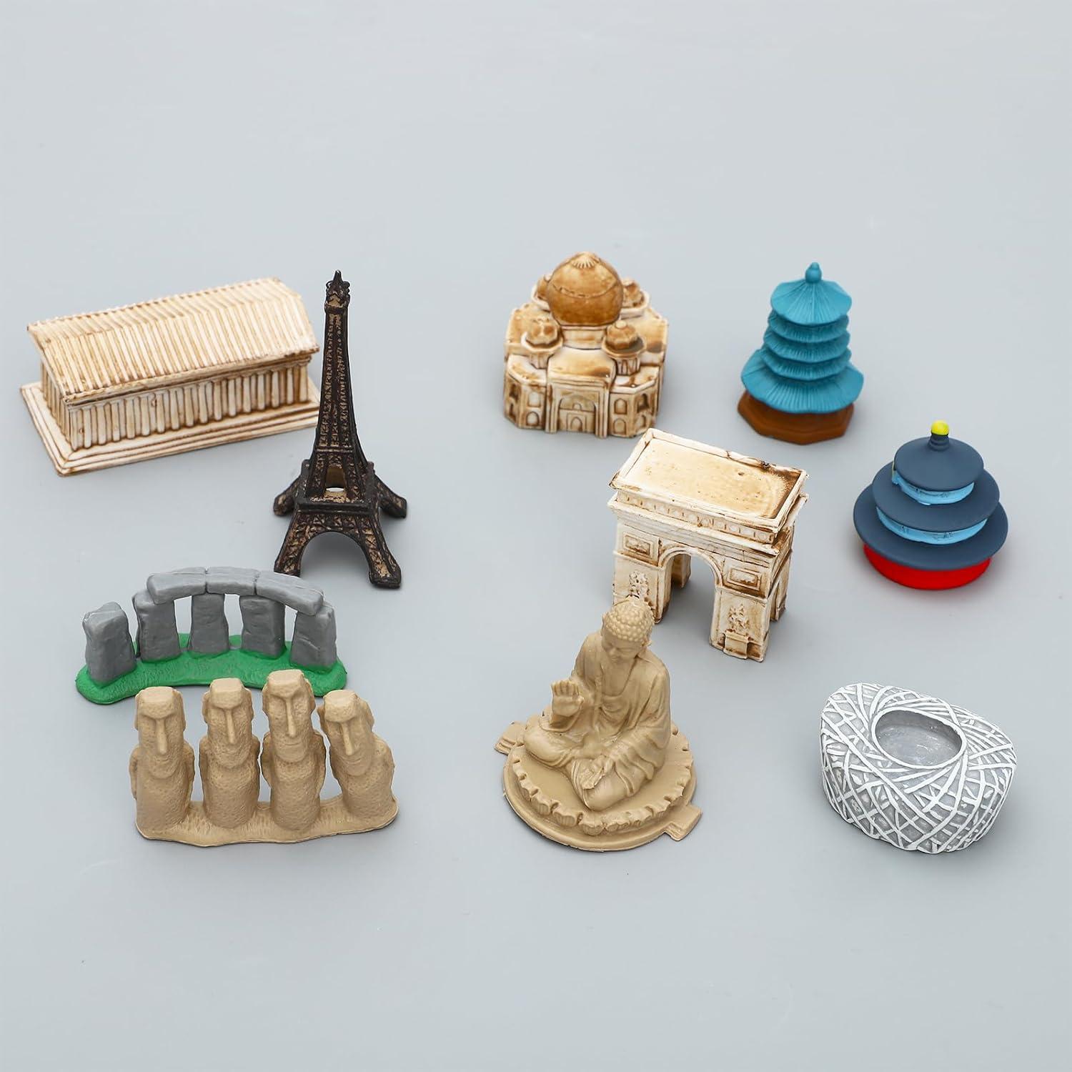 20 Piezas Mini Mundo Construcción ONEST Figuras Arquitectónicas