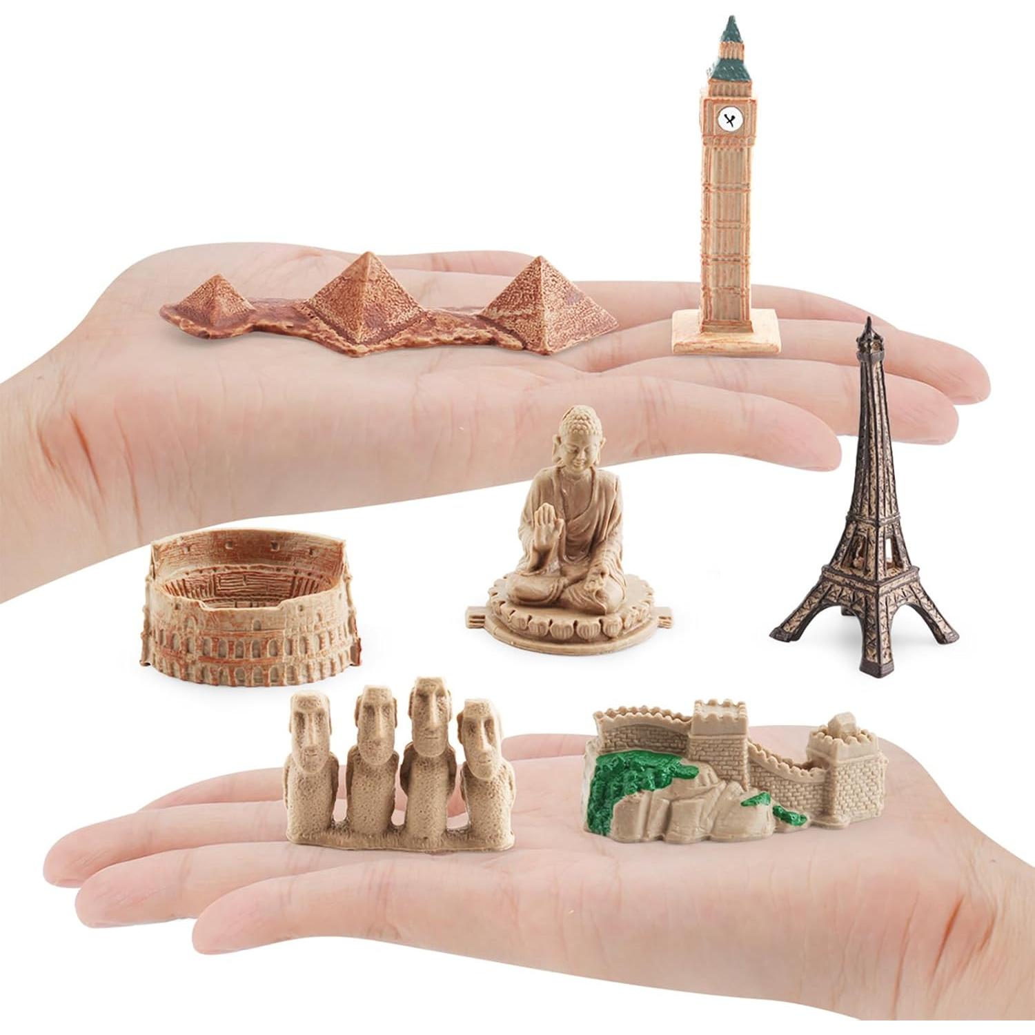 20 Piezas Mini Mundo Construcción ONEST Figuras Arquitectónicas