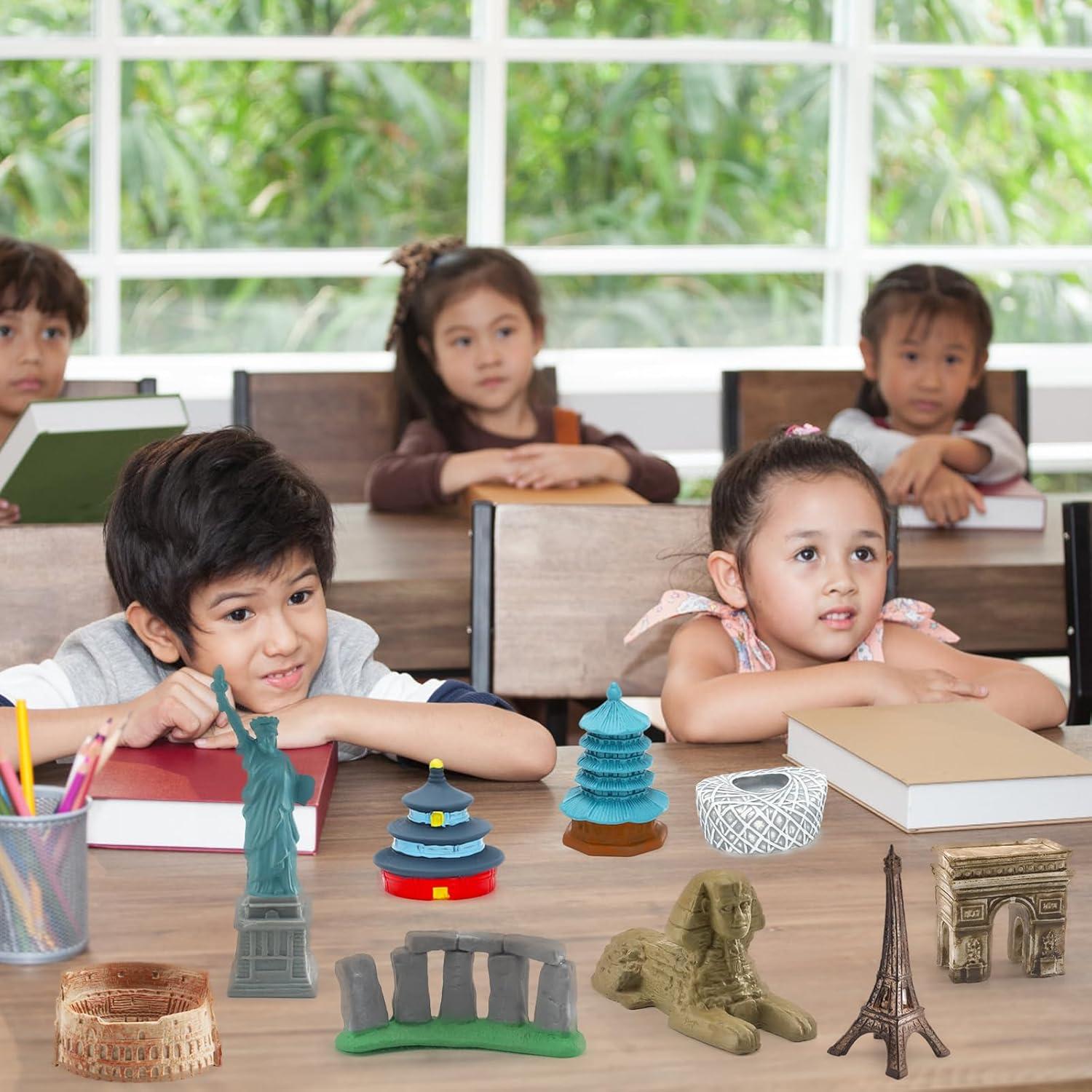 20 Piezas Mini Mundo Construcción ONEST Figuras Arquitectónicas