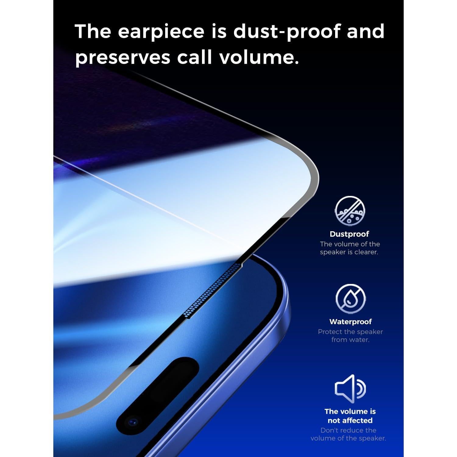 Protector de Pantalla Vidrio Templado MAGIC JOHN para iPhone 16 6.1" - Paquete de 2