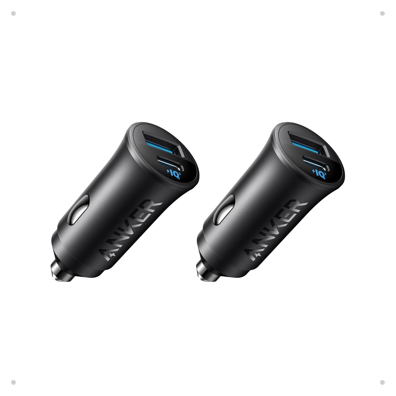 Cargador de coche USB-C Anker B2741, 30W, 2 Puertos
