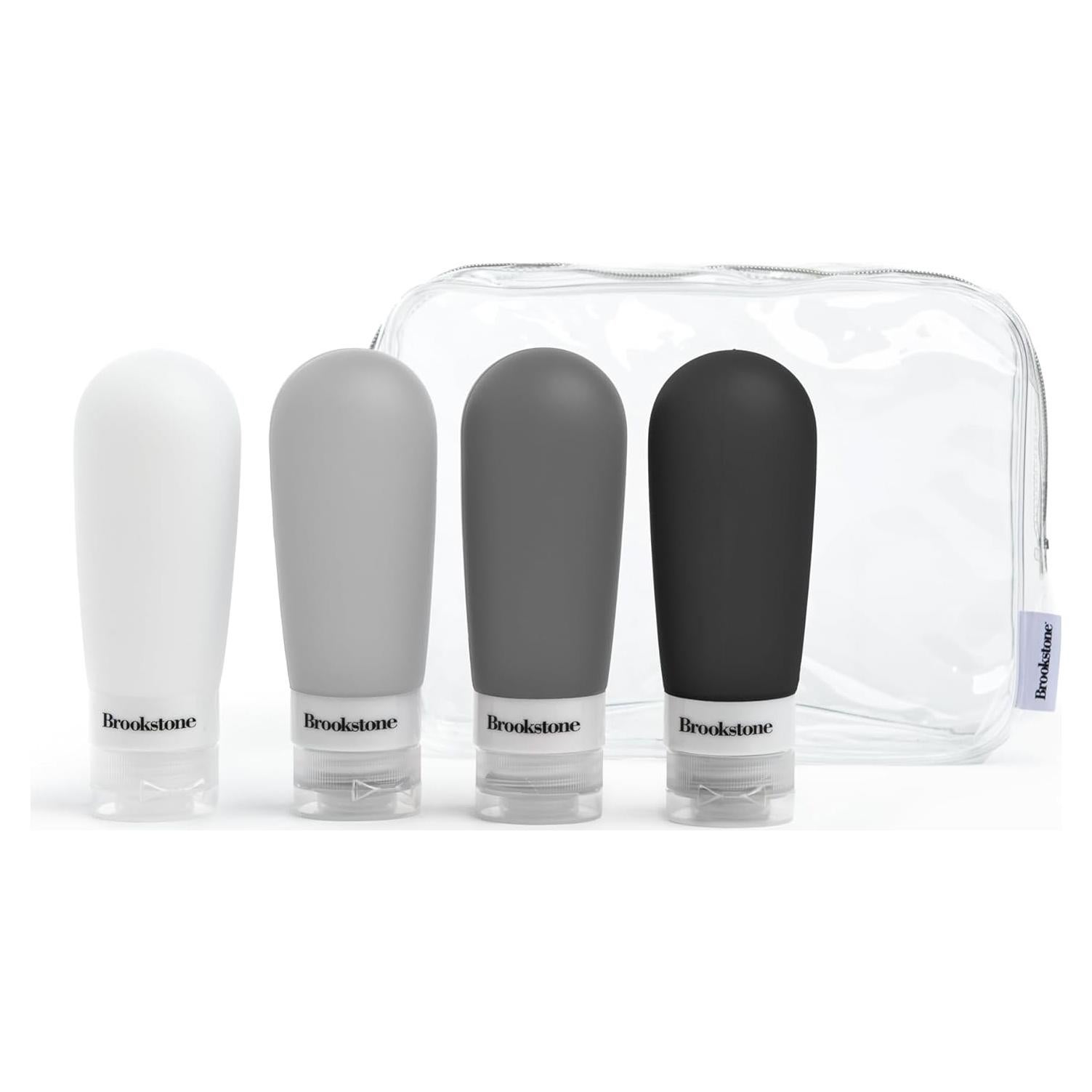 Botellas de Viaje Brookstone 4x100ml Aprobadas por TSA Silicona