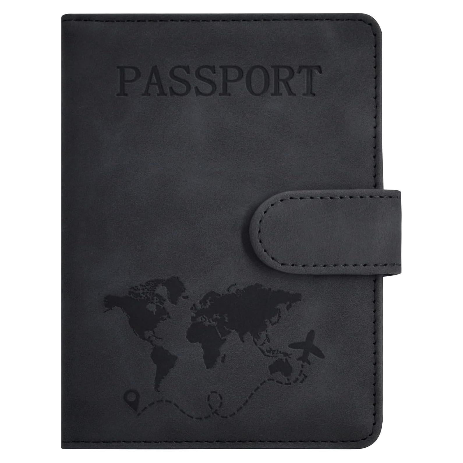 Portapasaportes KAOBAN Negro con Bloqueo RFID y Ranuras