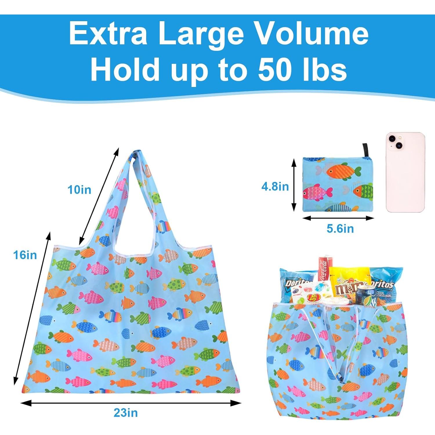 Bolsas de Compras Reutilizables Plegables 22.68 kg - 2 Unidades