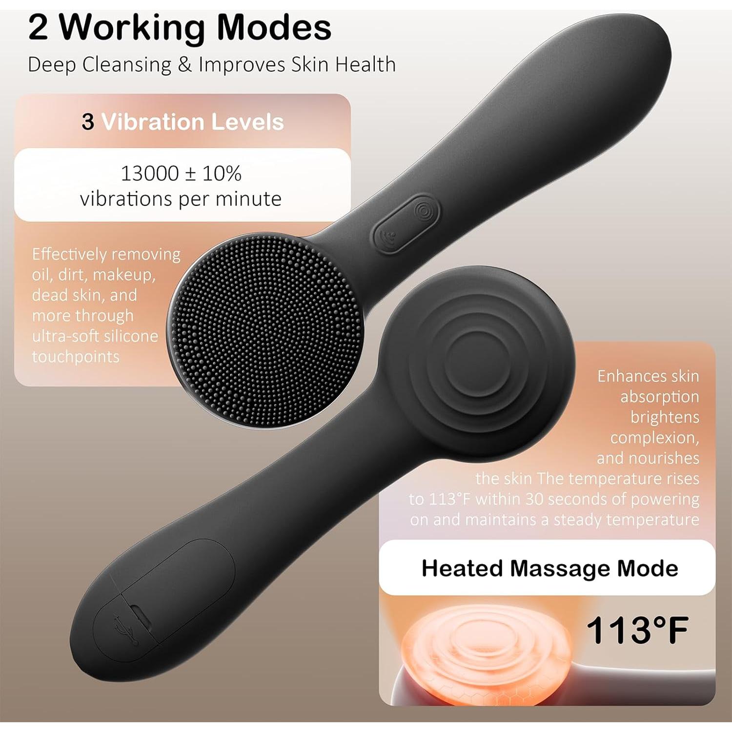 Cepillo Facial Eléctrico OUTIFUO JMY Silicona a Prueba de Agua