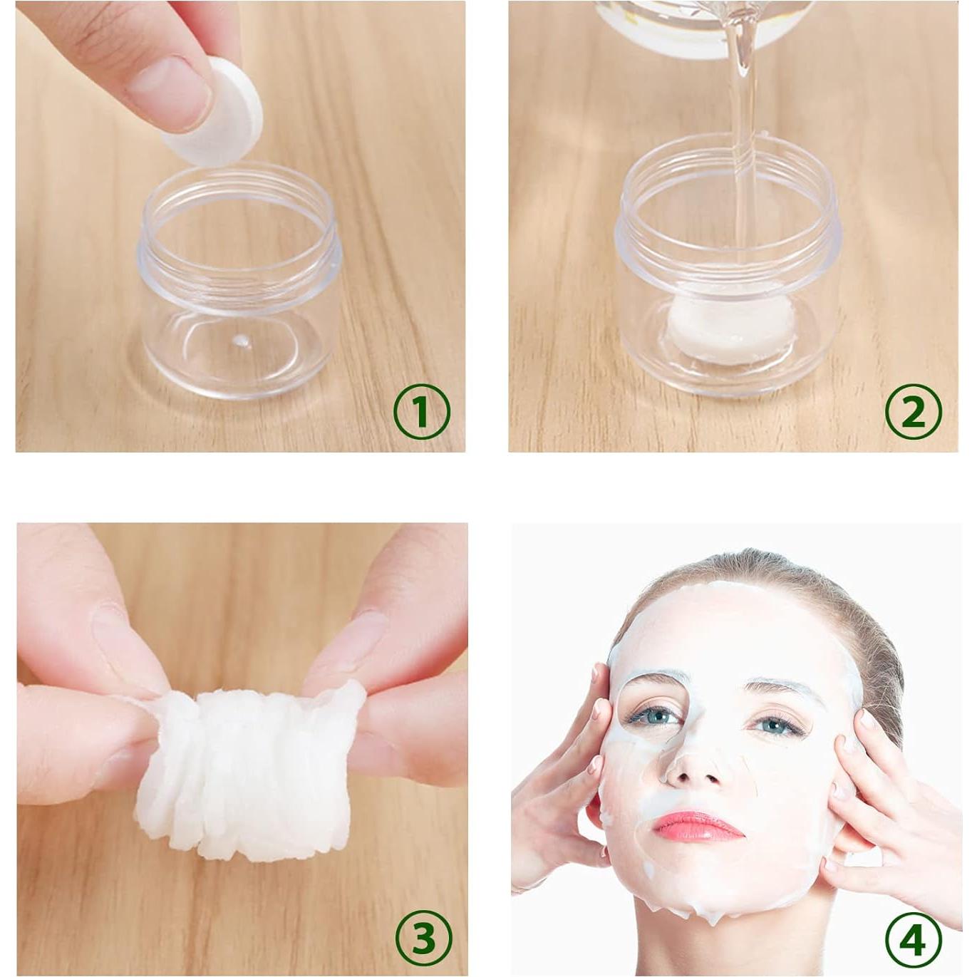 100PCS Hoja de Máscara Facial de Algodón Comprimido SADYFON