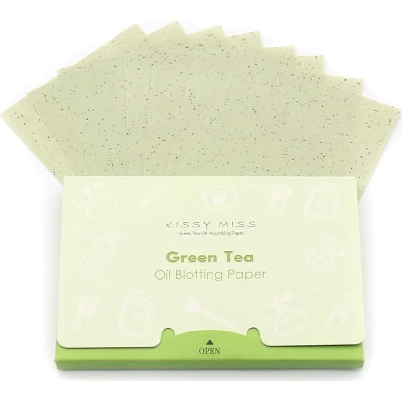 Hojas Absorbentes de Aceite Kissy Miss - 100 Unidades - Verde