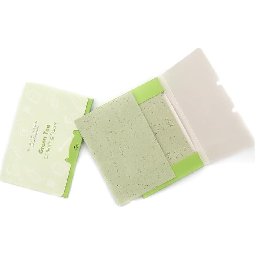 Hojas Absorbentes de Aceite Kissy Miss - 100 Unidades - Verde