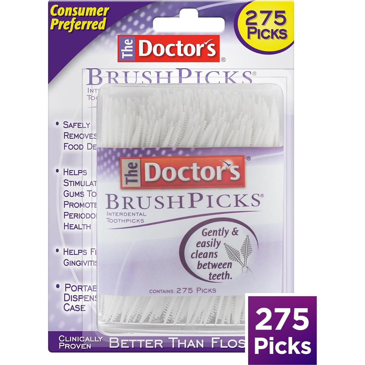 Palillos Interdentales BrushPicks del Doctor - 275 Unidades