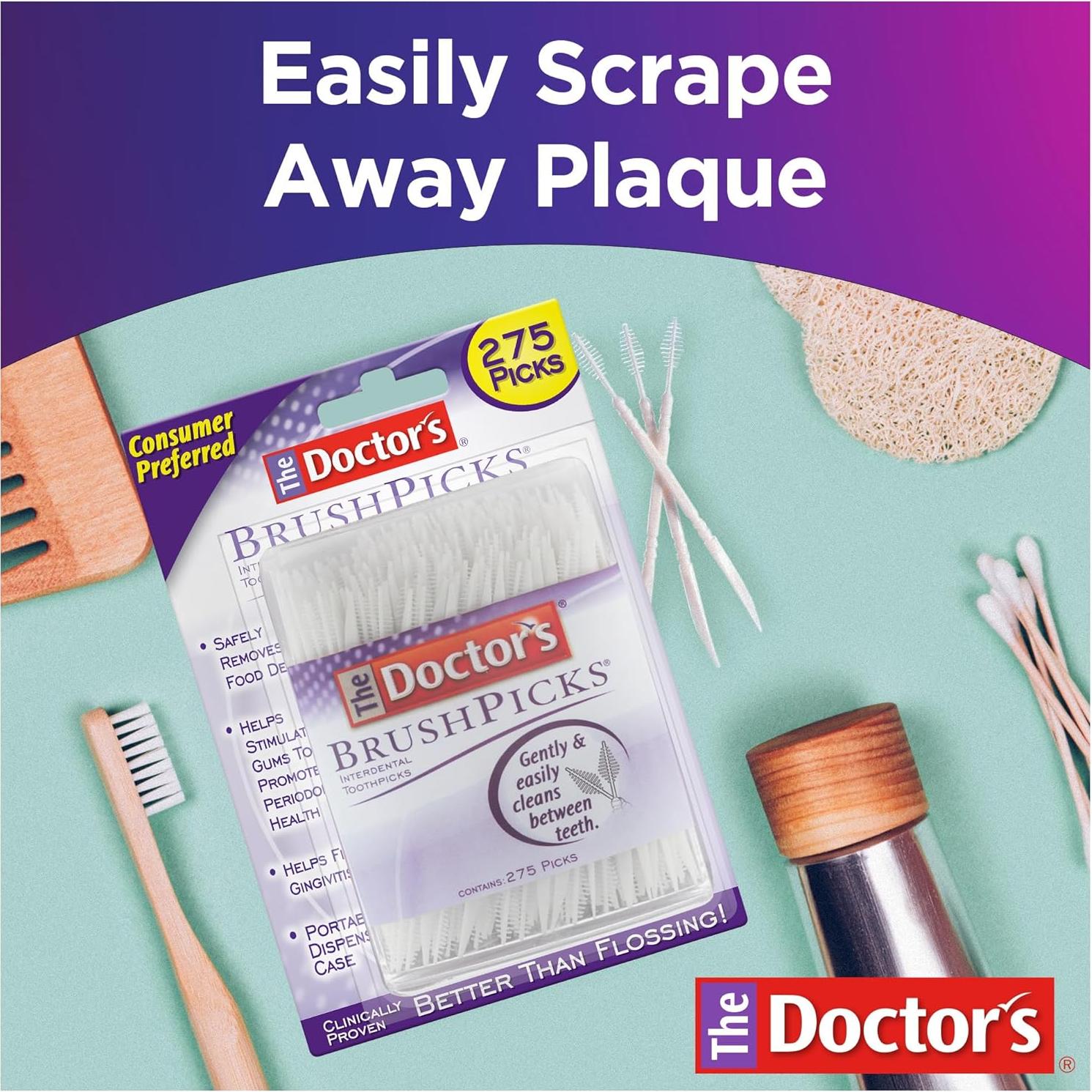 Palillos Interdentales BrushPicks del Doctor - 275 Unidades