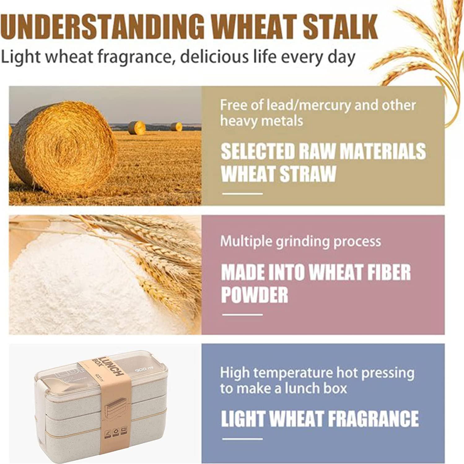 Caja de Almuerzo Bento Rarapop Beige 1100ml 3 Compartimentos