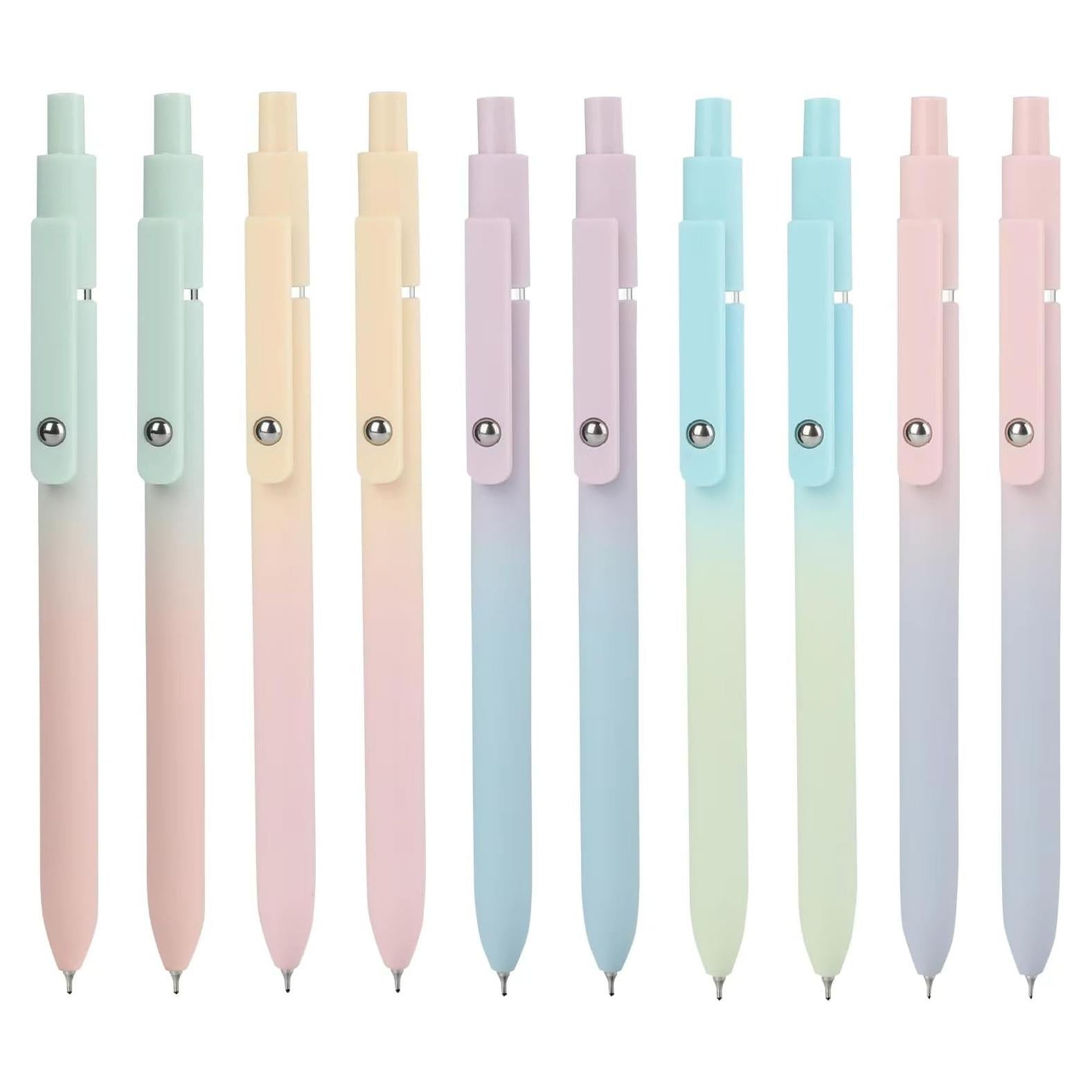 Bolígrafos de Gel Ddaowanx 10 Pcs 0.7mm Tinta Negra Rápida