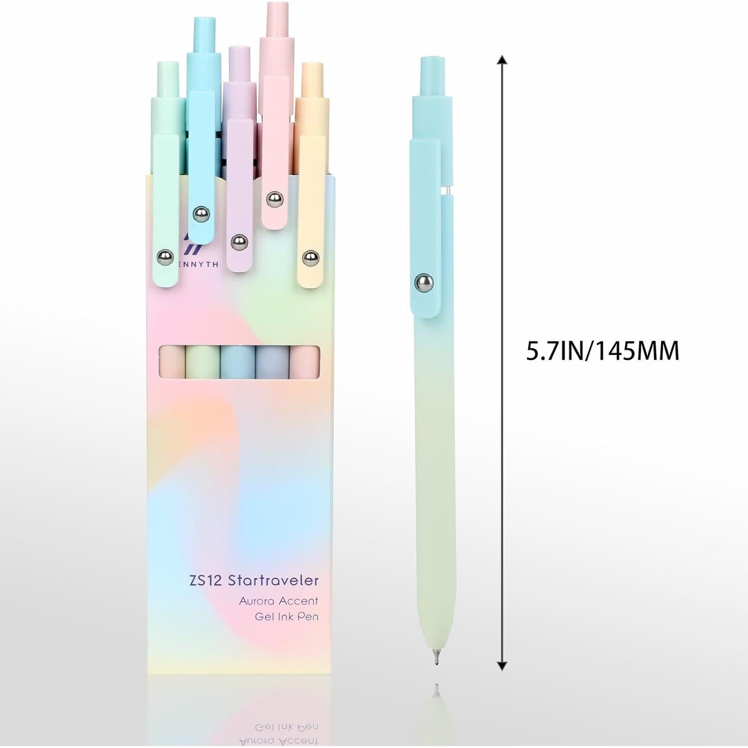 Bolígrafos de Gel Ddaowanx 10 Pcs 0.7mm Tinta Negra Rápida