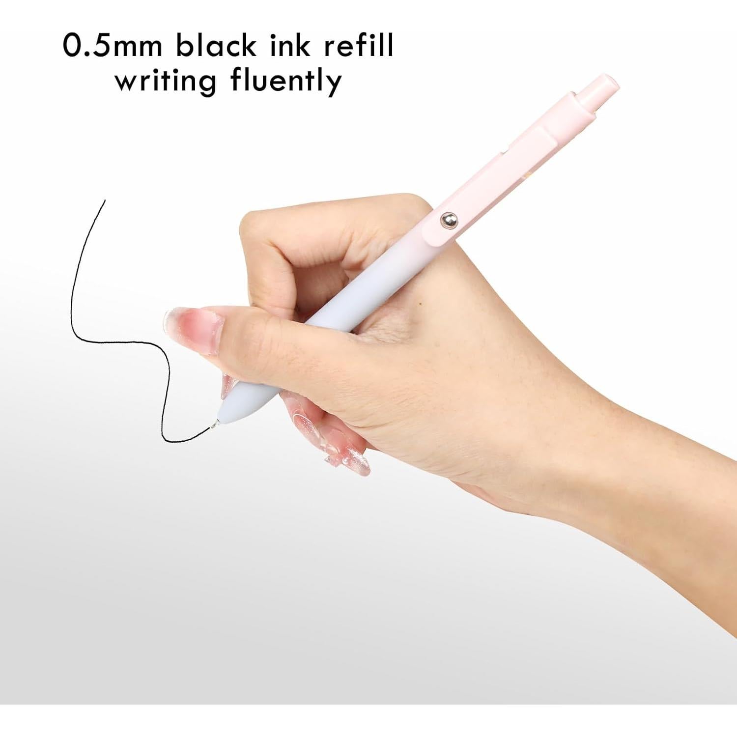 Bolígrafos de Gel Ddaowanx 10 Pcs 0.7mm Tinta Negra Rápida