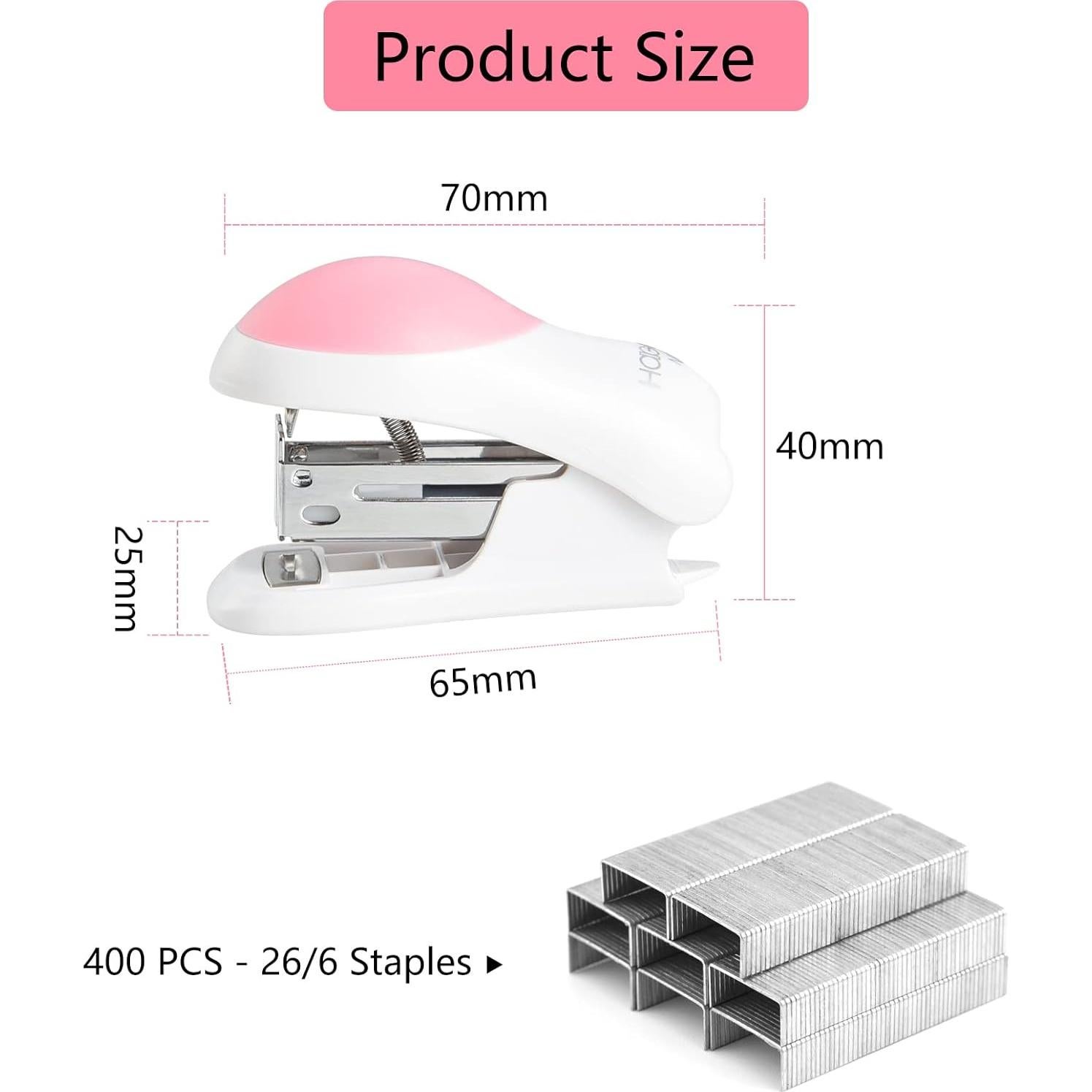 Grapadora Mini Neburora Azul con 400 Grapas Estándar 26/6