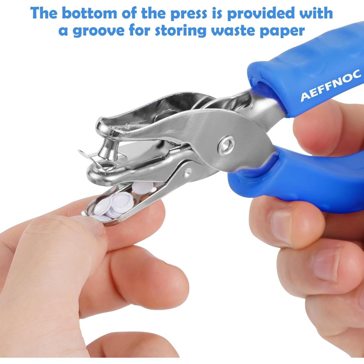 Perforadora de Papel AEFFNOC Azul 1 Orificio 6 Hojas