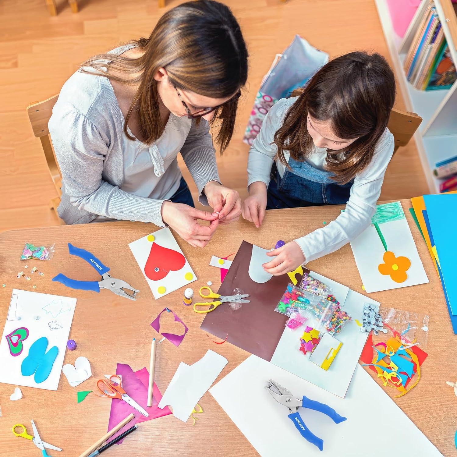 Perforadora de Papel AEFFNOC Azul 1 Orificio 6 Hojas