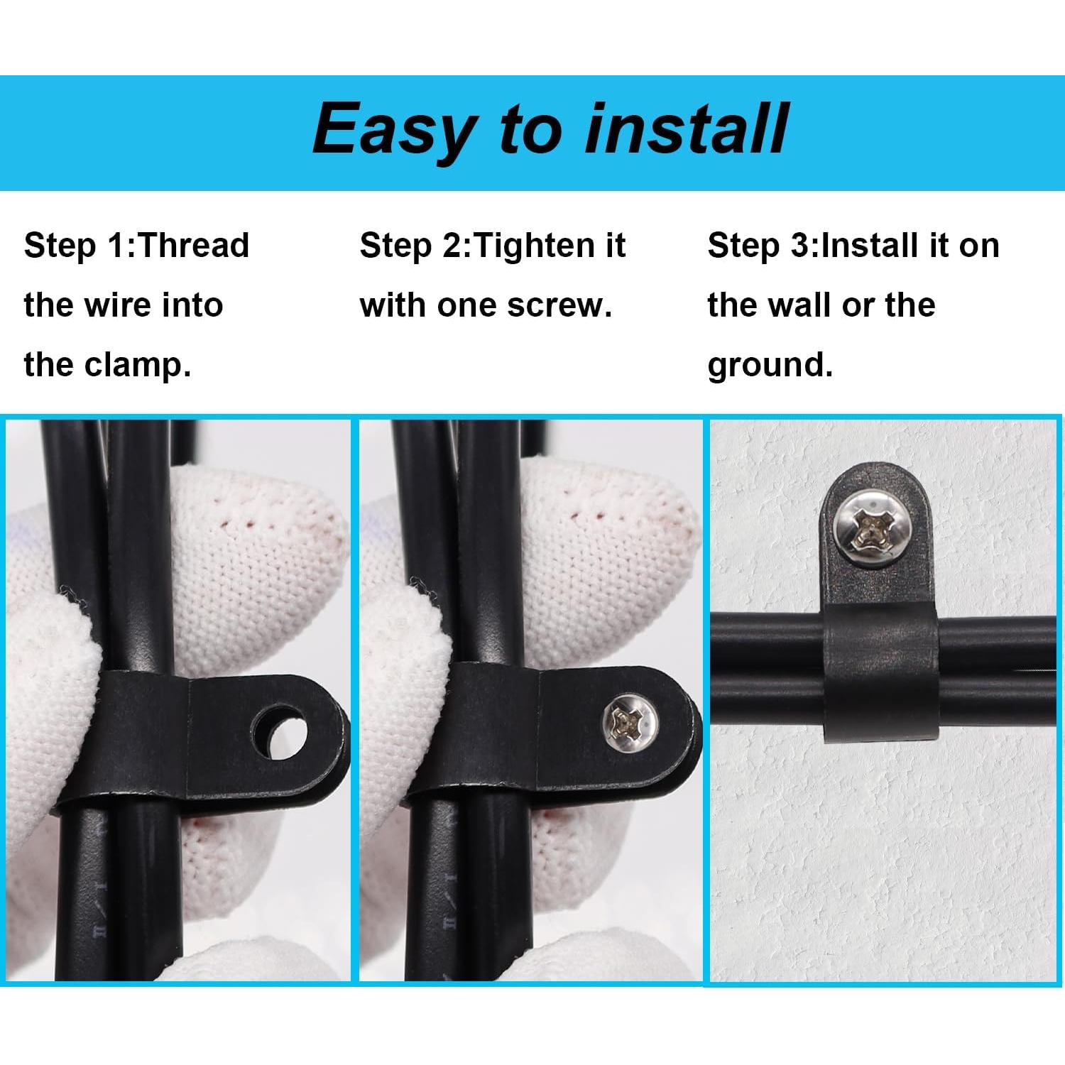 Kit de 222PCS Abrazaderas de Cable Nylon Tipo R TWTADE