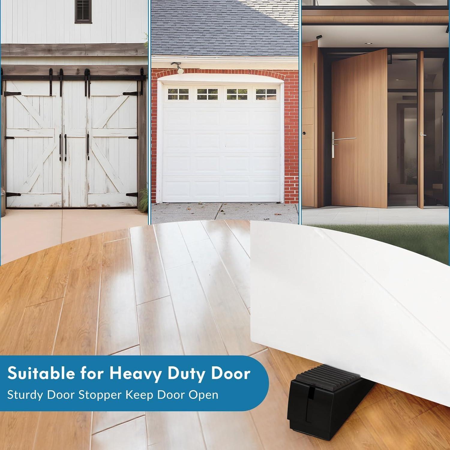 Tope de puerta ajustable Optish negro 75 mm alta resistencia