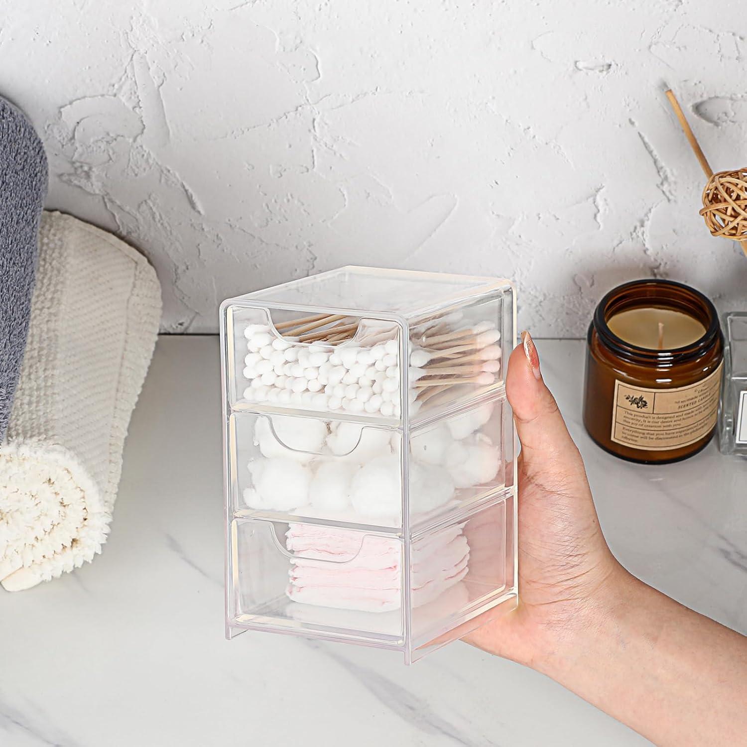 Organizador de Escritorio Acrílico BTSKY 3 Cajones 7.9x8.9x13cm