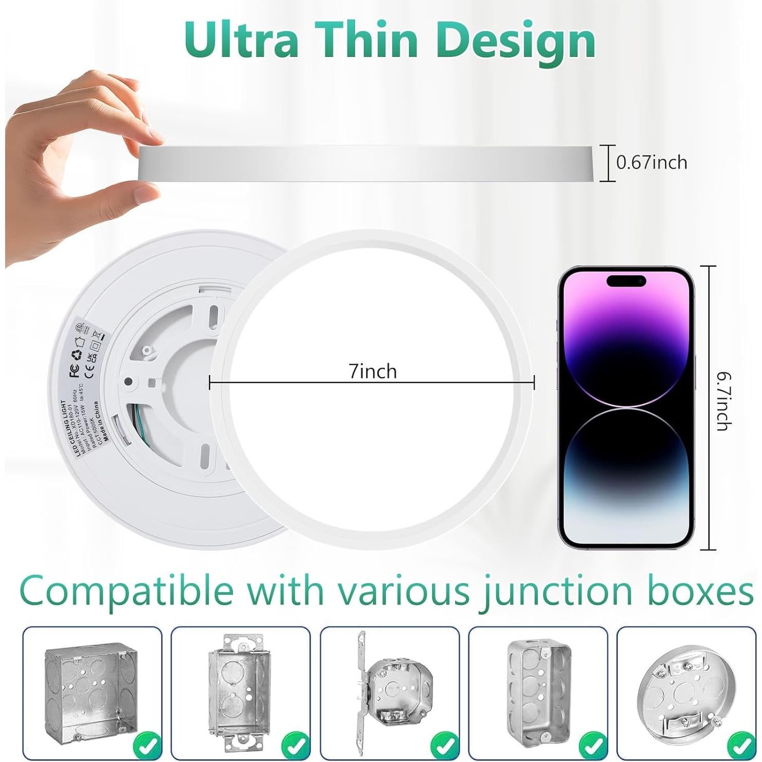 Lámpara de Techo LED Brightever 7" 15W 1600LM 5000K