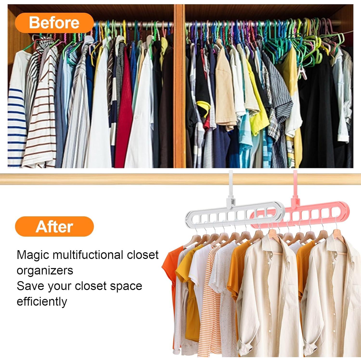 Perchas Mágicas HEYHOUSE 6 Piezas Multicolor para Closet