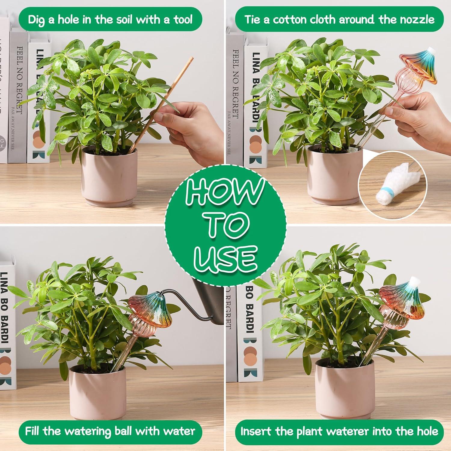 Esferas de Riego de Vidrio Kaimfdg 2 PCS para Plantas