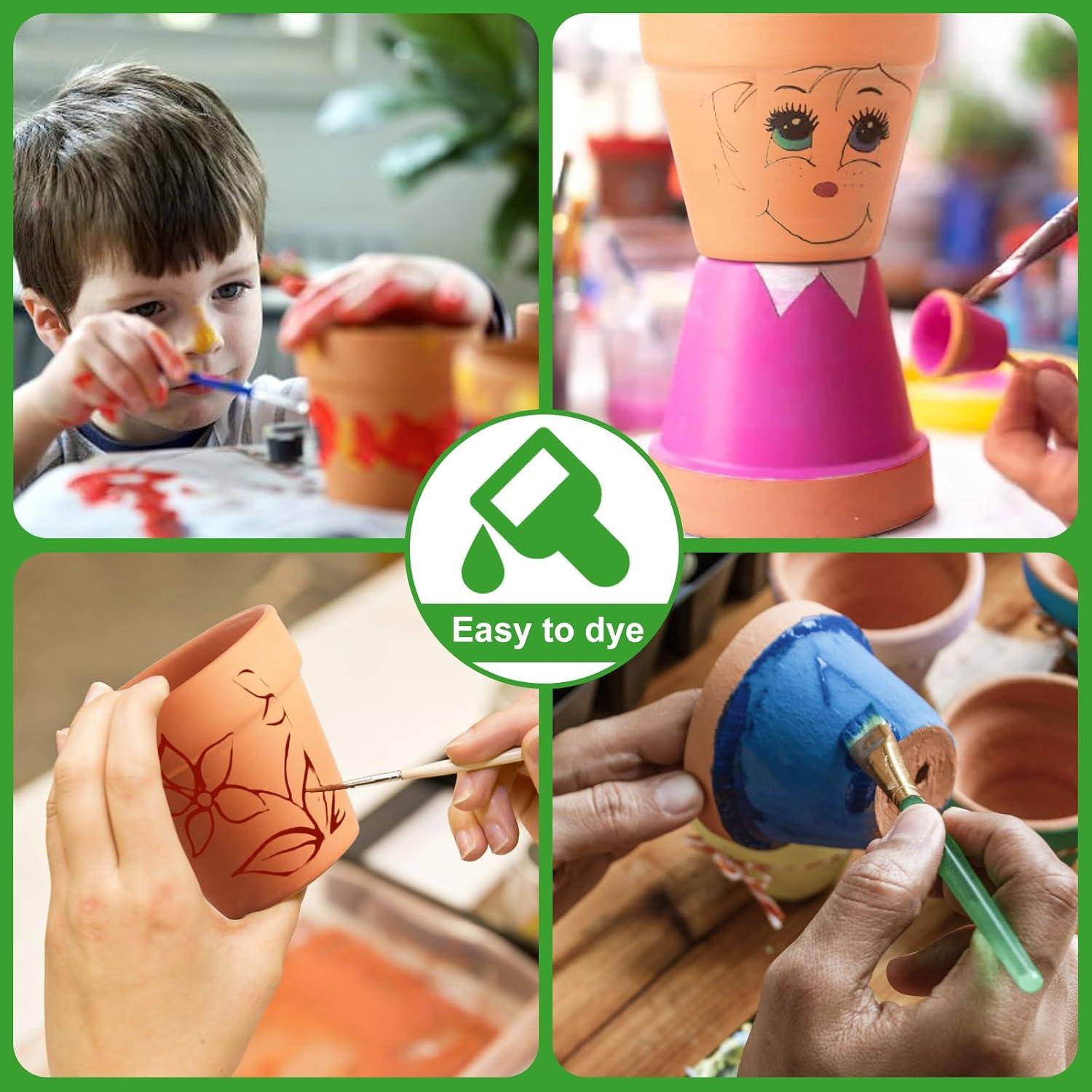 Macetas de Terracota Baxrou, Paquete de 24 Mini 8 cm