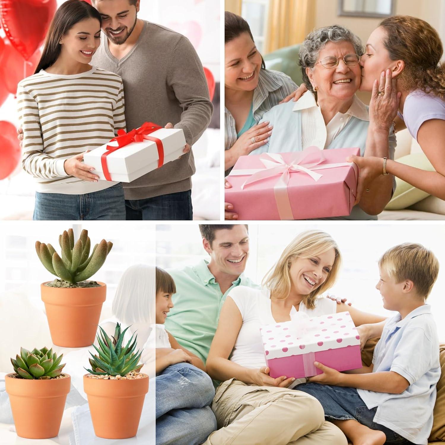 Macetas de Terracota Baxrou, Paquete de 24 Mini 8 cm