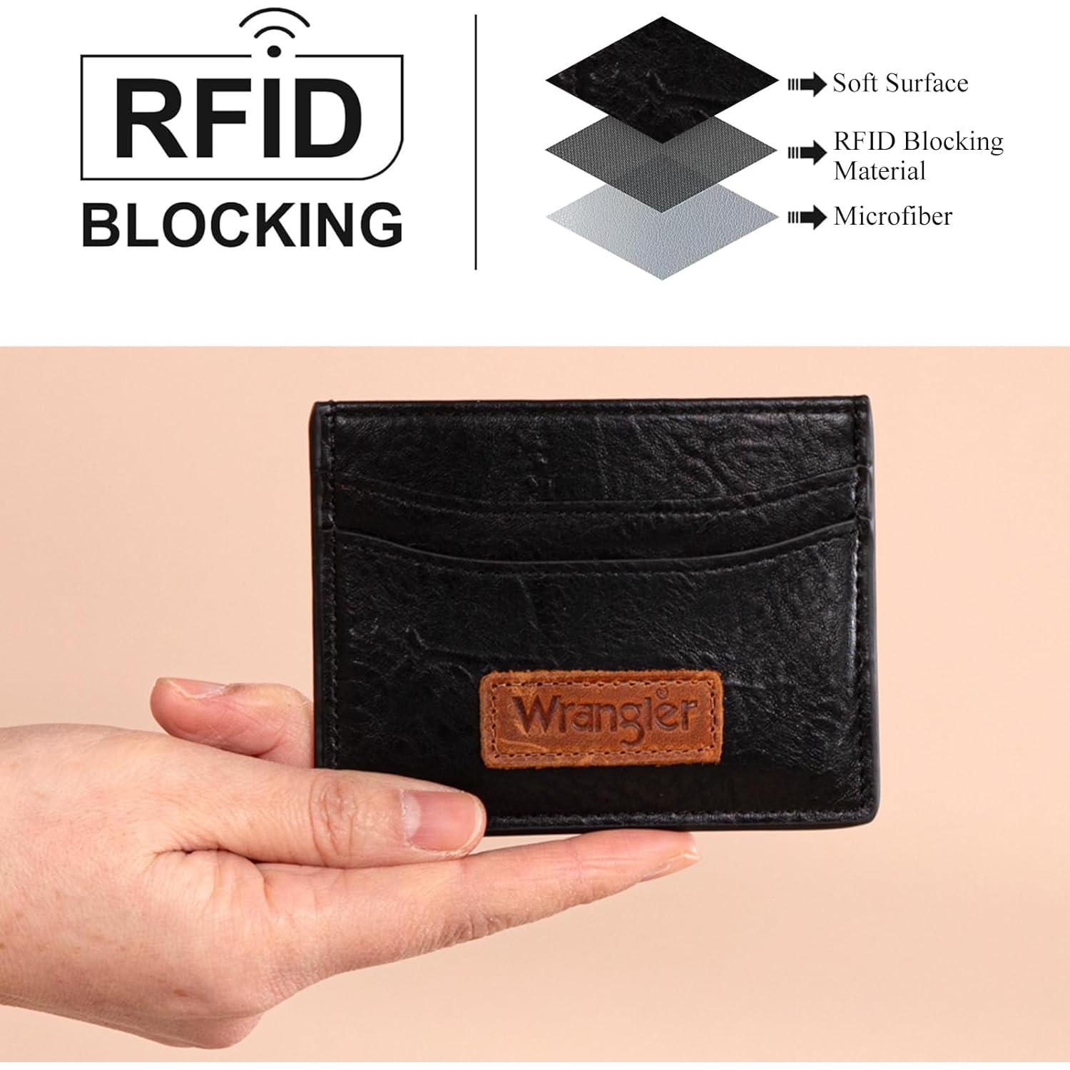 Billetera Compacta Montana West RFID para Mujeres - Cuero Vegano