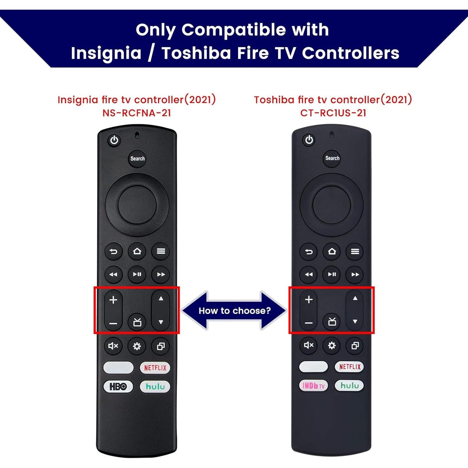 Funda de Silicona Brillante Weishan para Control Remoto Toshiba/Insignia 2021