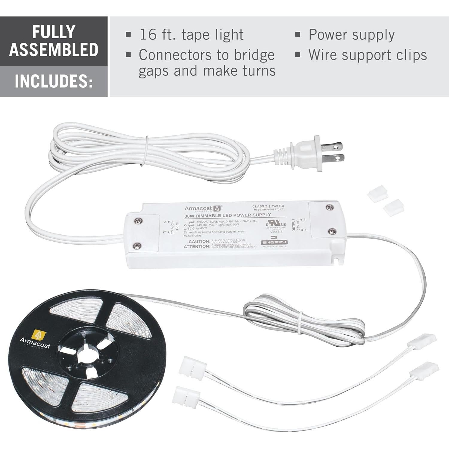 Cinta LED Dimmable Armacost Lighting 4.88m 3000K 300 LEDs