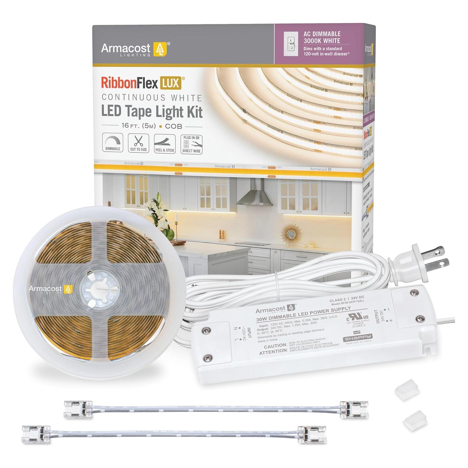 Kit de Luz LED de Tira Regulable Armacost 4.88m Blanco 3000K