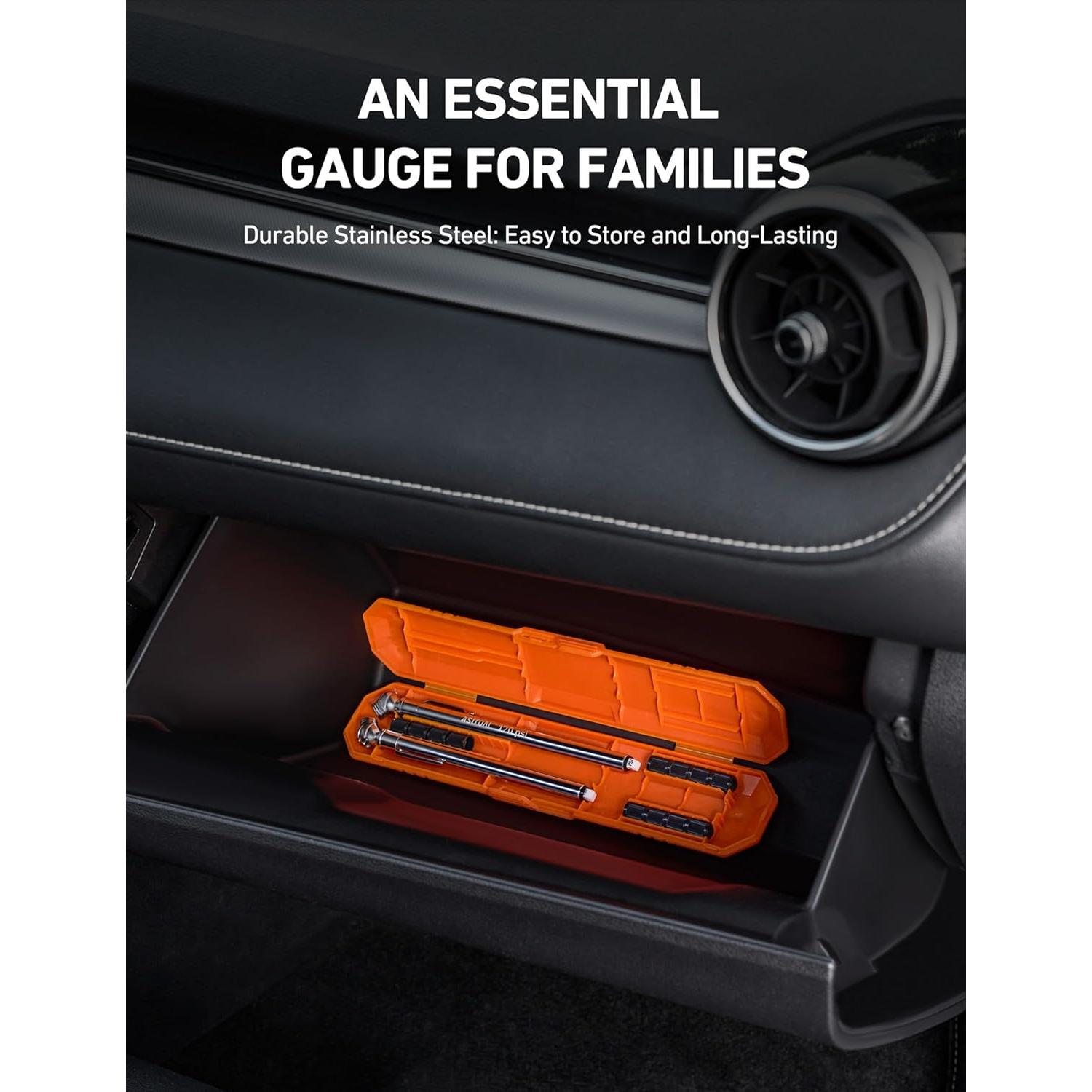 Medidor de Presión de Neumáticos AstroAI 2 Pack 10-120 PSI