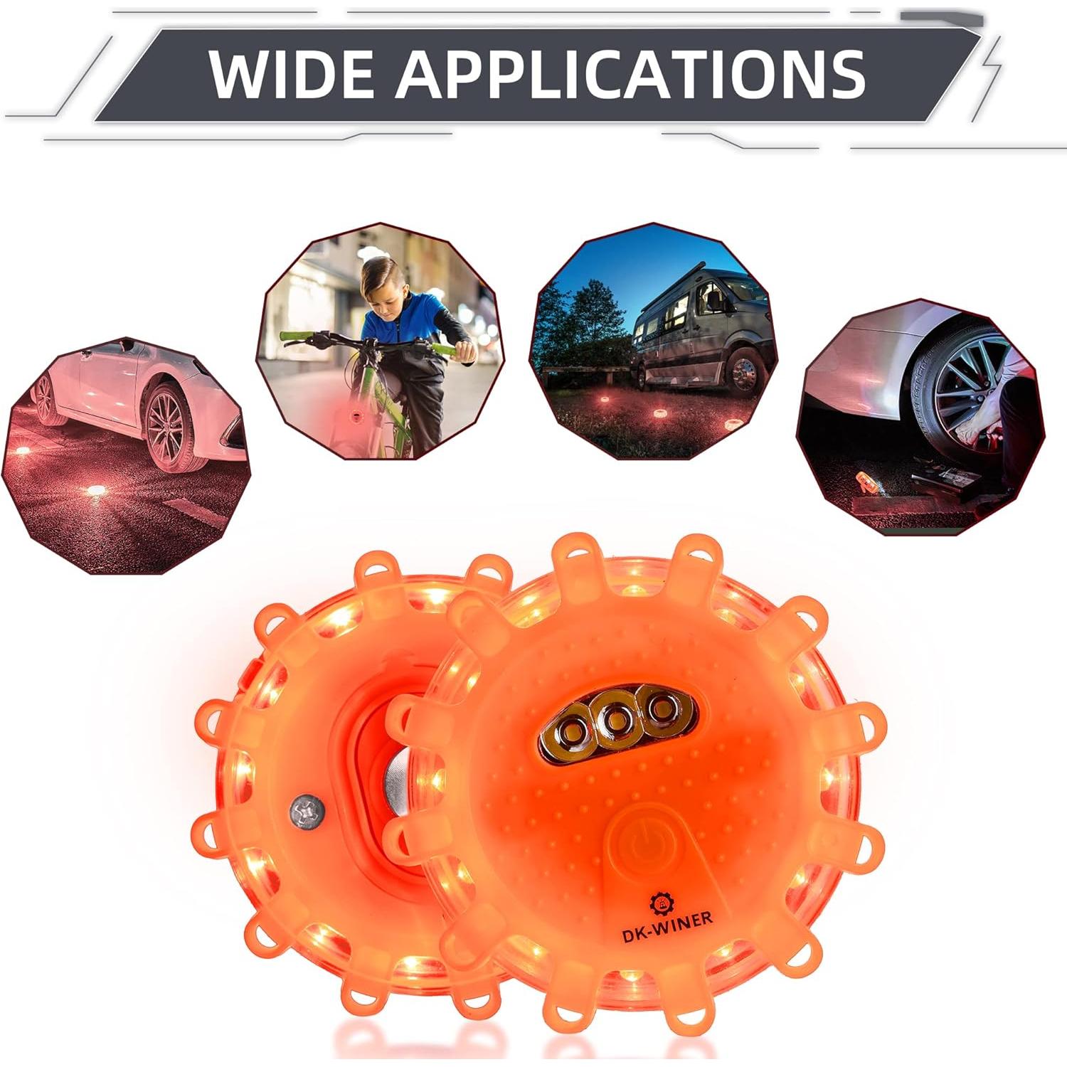 Kit de Flares LED de Emergencia DK-WINER 3pack Recargable