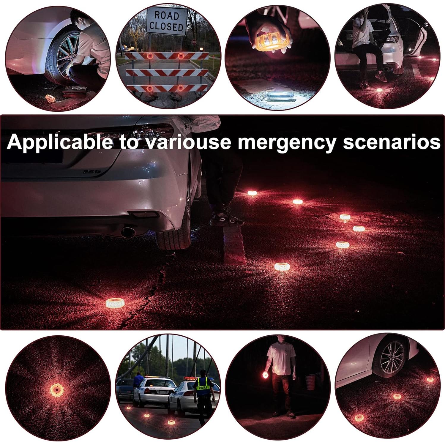 Kit de Flares LED de Emergencia DK-WINER 3pack Recargable