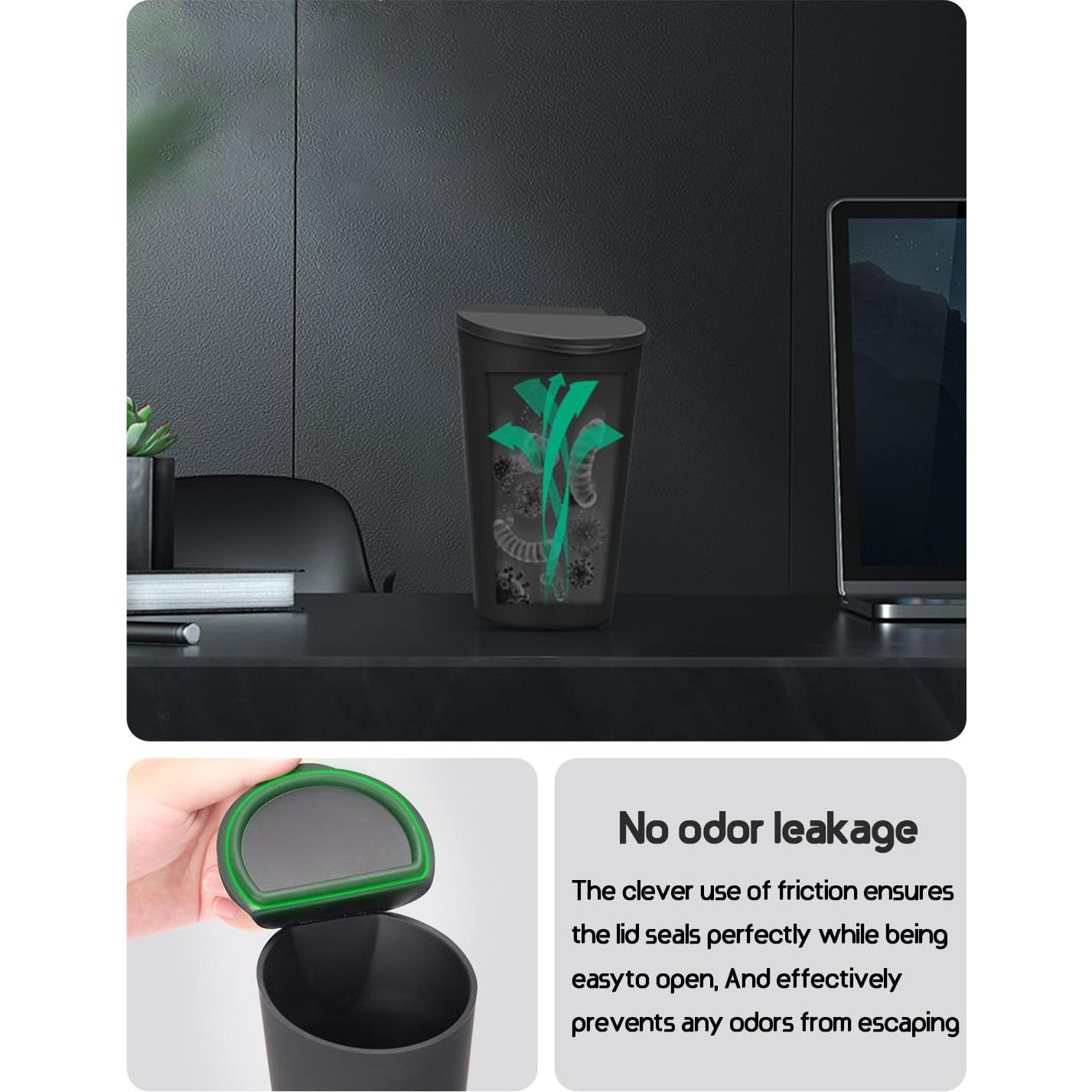 Bote de Basura para Auto BMZX Negro 425g Soporte para Vaso