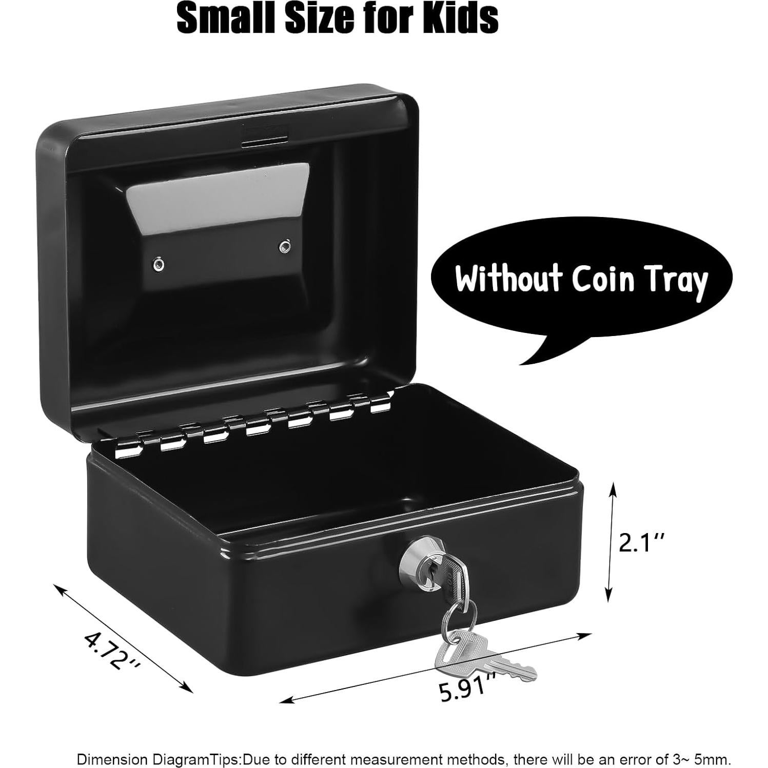 Caja Fuerte Pequeña KYODOLED con Llave 15x12x8cm Negra