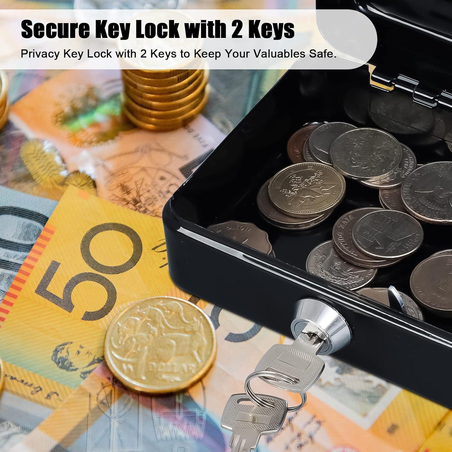 Caja Fuerte Pequeña KYODOLED con Llave 15x12x8cm Negra