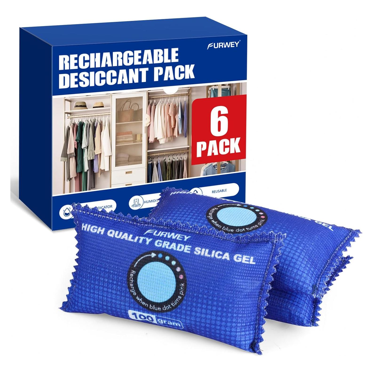 Paquetes Deshidratantes Recargables FURWEY 6 Unidades 100g