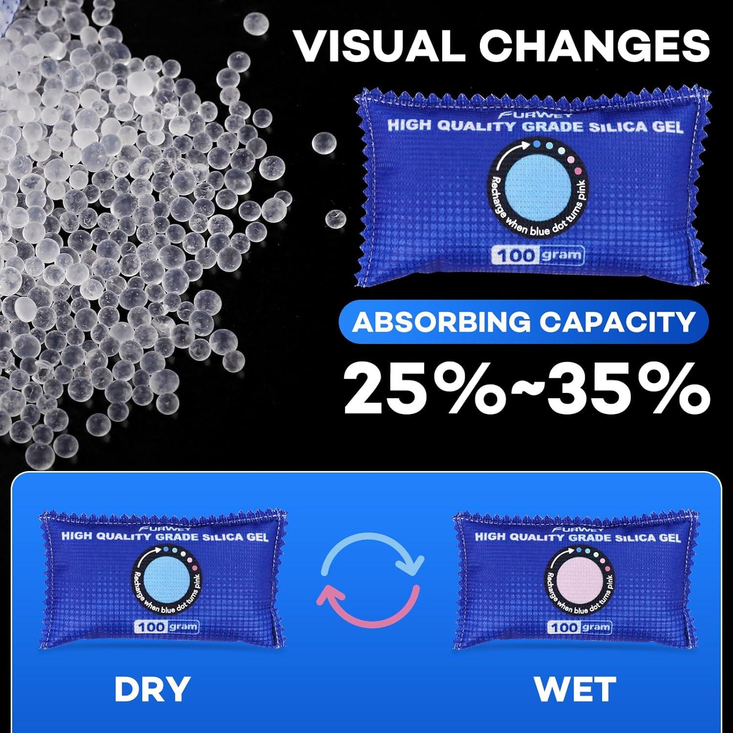 Paquetes Deshidratantes Recargables FURWEY 6 Unidades 100g