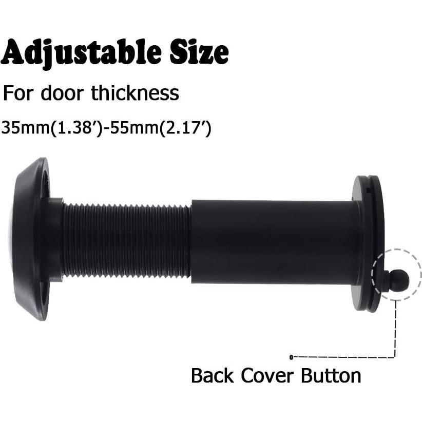 Mirilla de Puerta Junxave de Latón 220° con Privacidad Negra