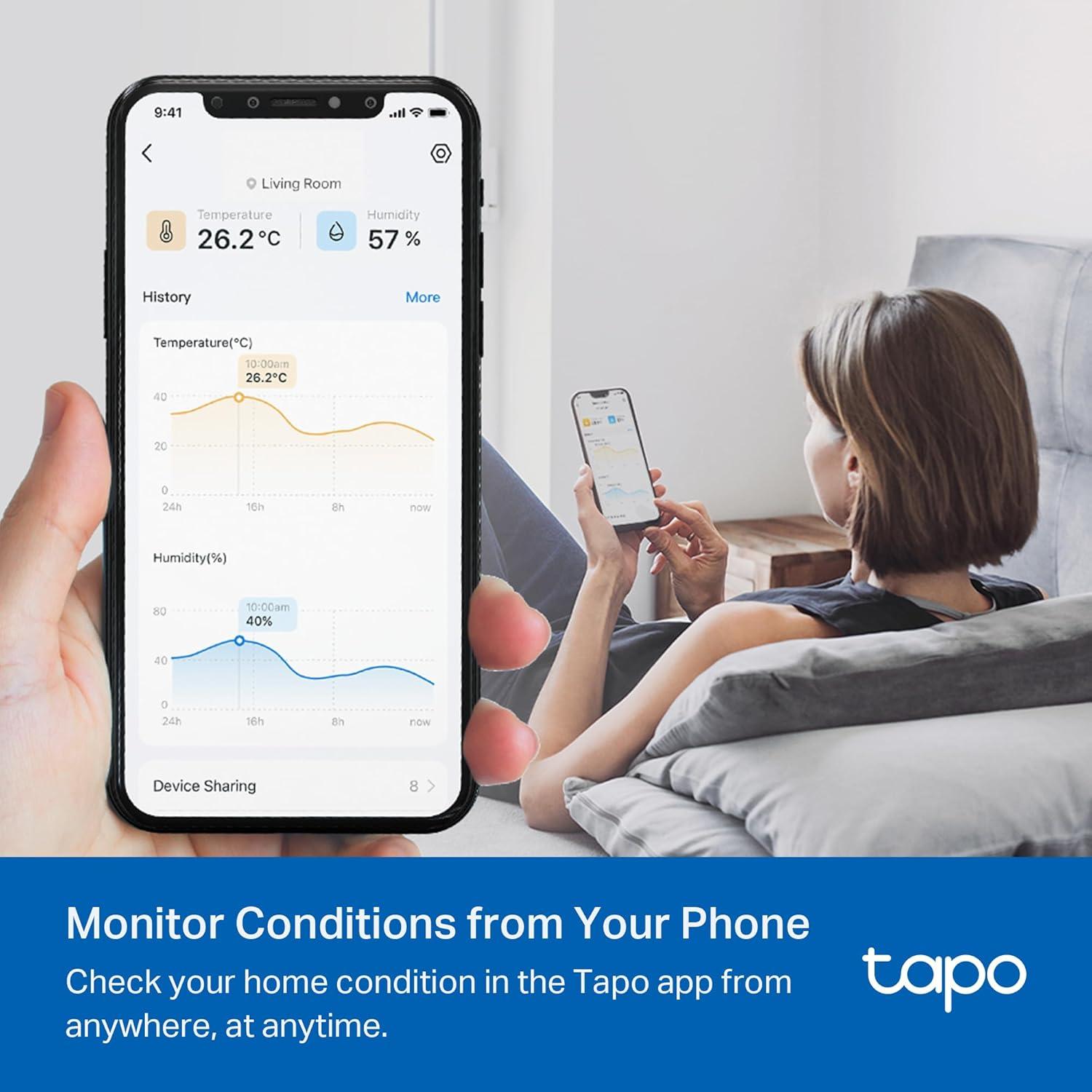 Sensor de Temperatura y Humedad TP-Link Tapo T310, Blanco