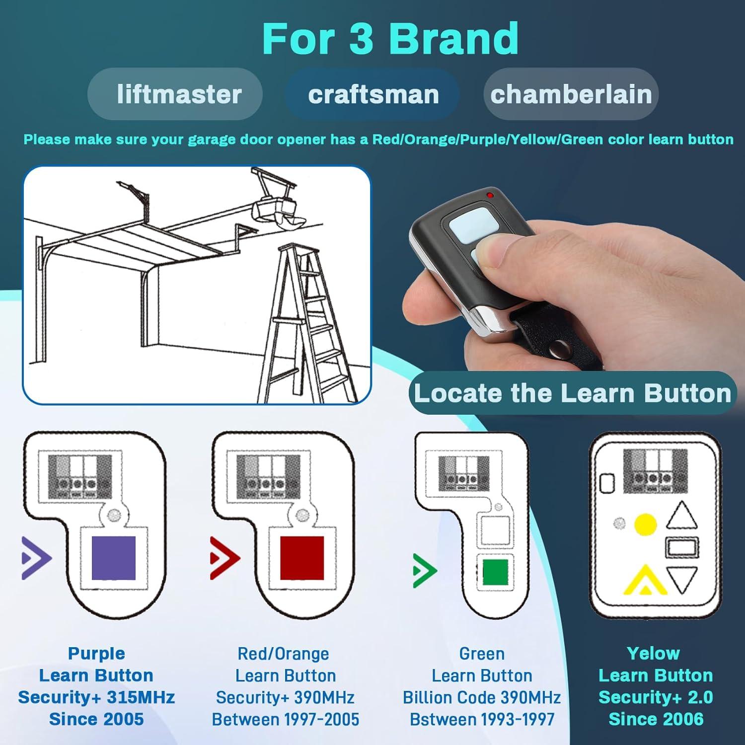 Control Remoto Universal para Puerta de Garaje Pevxou 890MAX